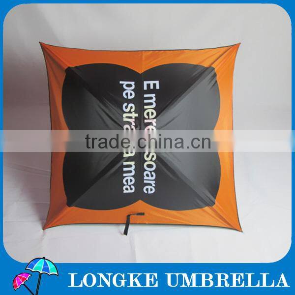 80*80cm CYMK printing inside and outside double layer square advertising umbrella