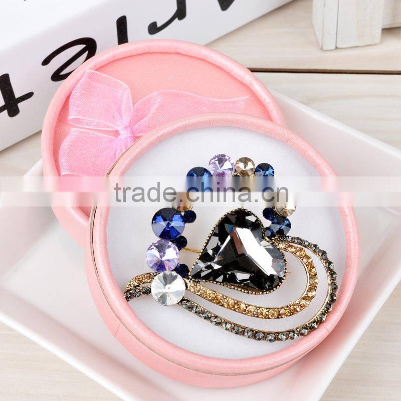 2015 jeweled heart-shaped large large brooches for dresses,sweetheart fabulous brooches