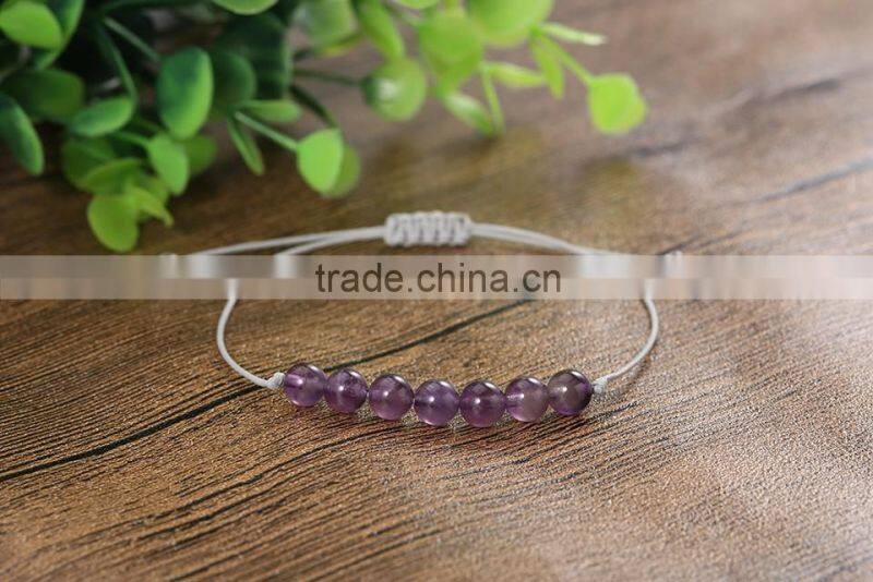 Natural stone purple stone spiritual bead bracelet