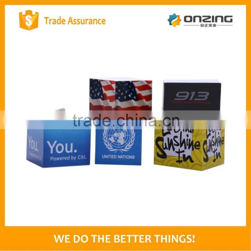 OEM paper cube shape sticky note pad for business
