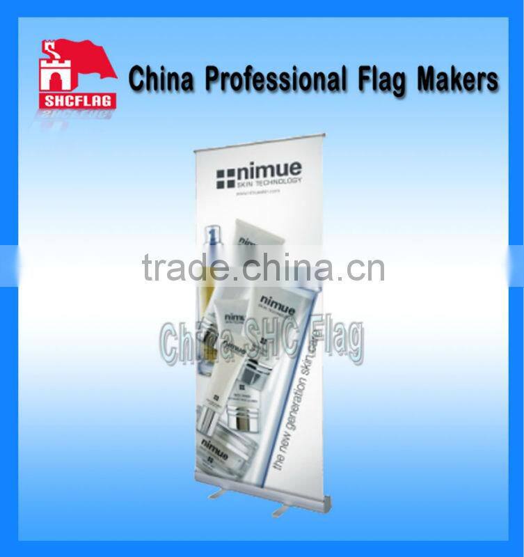 floor standing pop up dispaly and pvc flex banner