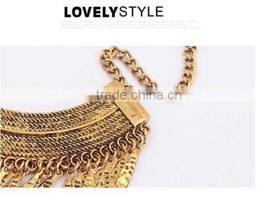 Antique Gold Plated Choker Collar Vintage Pendant Statement Necklace Women Necklaces & Pendants Fashion Necklaces for Women 2014