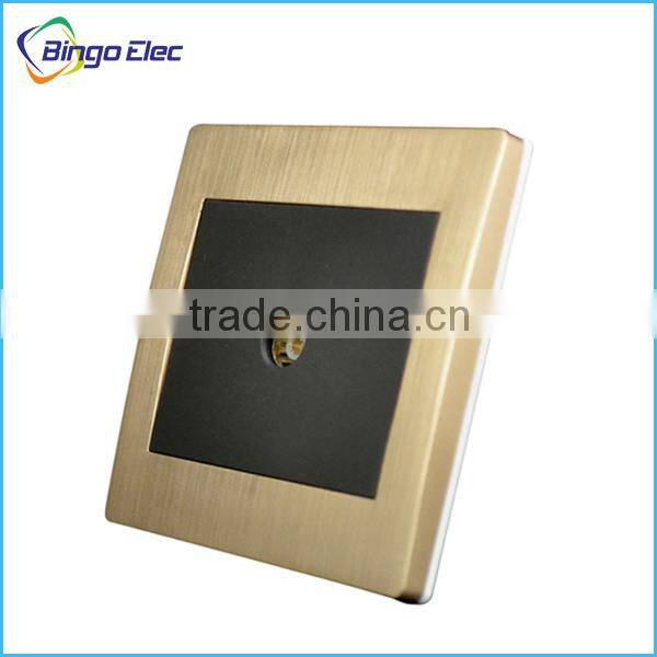 new design brushed golden wall switch and socket 10A 250V
