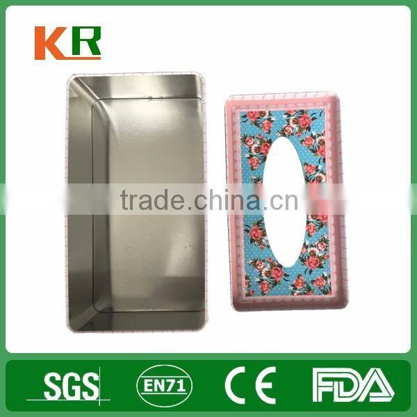High quality and NEW deisgn custom tin tissue box/case, napkin holder