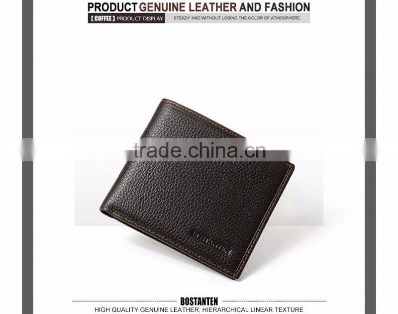 black simple plain cowhide leather men pocket hand purse