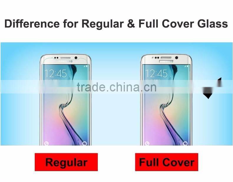 Perfect Coverage!!!!!Cell Phone Accessories White Color OEM Packaging Tempered Glass Screen Protector for Samsung Galaxy S6 Edge