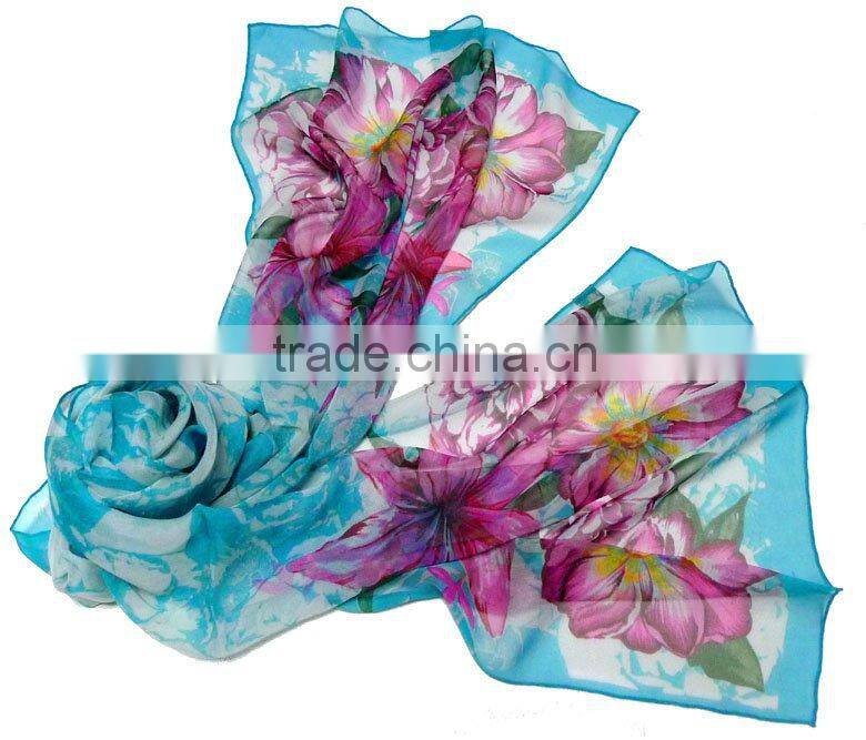 2011 Newest 100% silk shawl Wholesale & OEM (CQ1003-1)