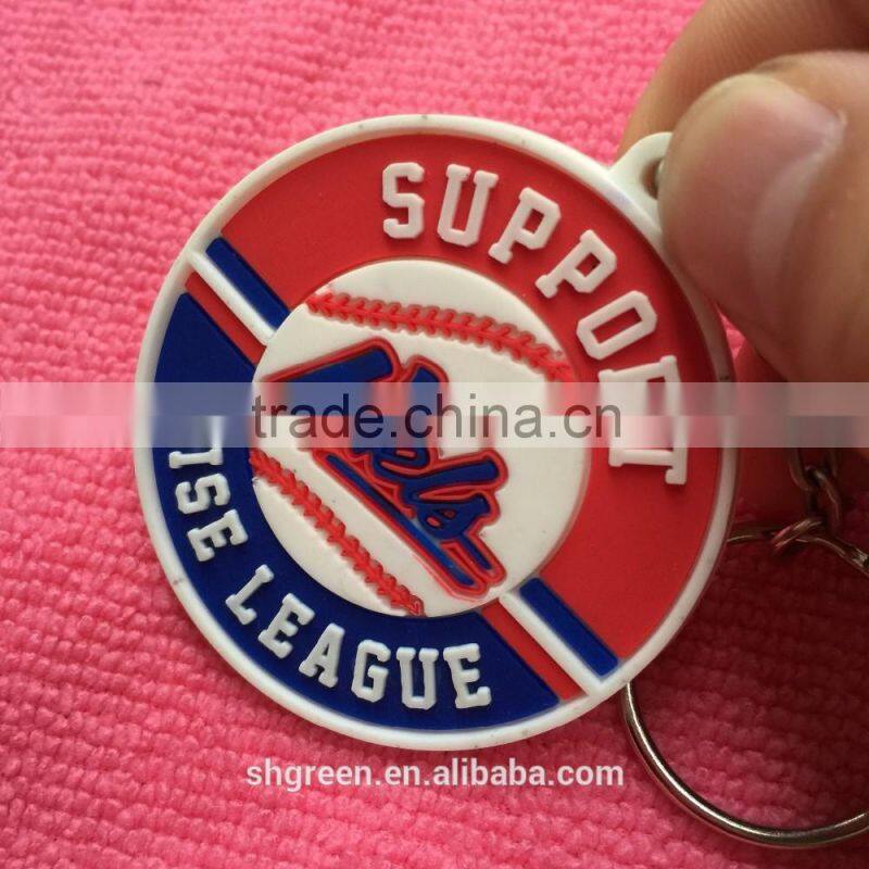 sportwear PVC rubber keyring,3D rubber keyholder with low price