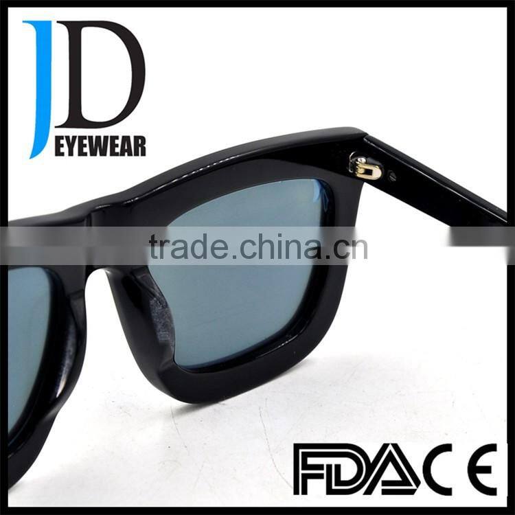 2016 high polish black frame rectangle anti-reflection coated sunglass in uae