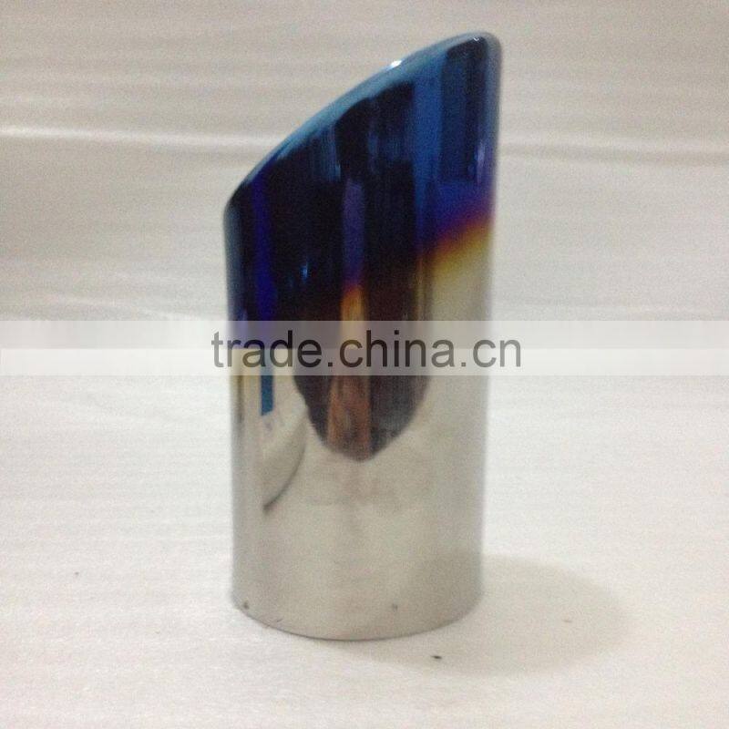Blue coated stainless steel exhaust tips/Universal exhaust tail pipe