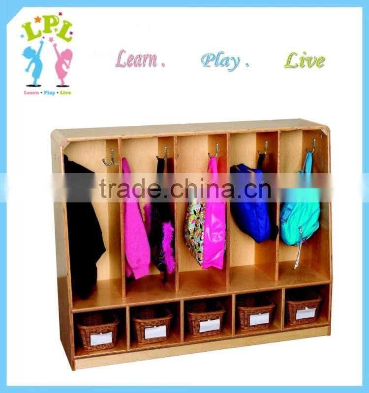 High quality plywood export USA Europe Children furnitures in preschool all kind of storage locker cabinet