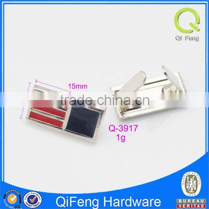 Q-3917 bag hardware metal label Popular usa style design