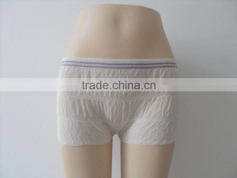 One-time shaped cheap price all colors disposable panties women