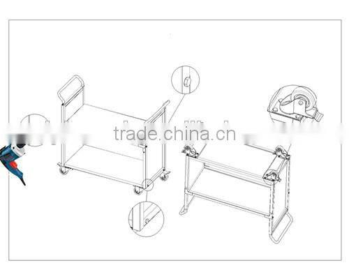 Mobile Steel Library Book Carrier