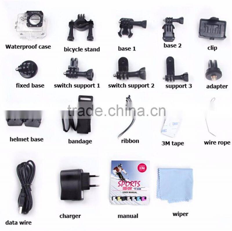 Manufacturer Dual Display WIFI HD 4K WIFI Action Camera H3R