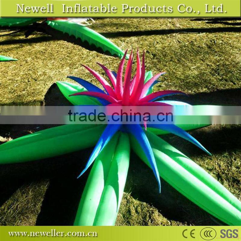 lwo price pvc promotion wedding inflatable flower With LED light