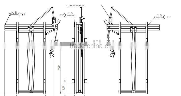 Cow cattle galvanized headbail with head lift