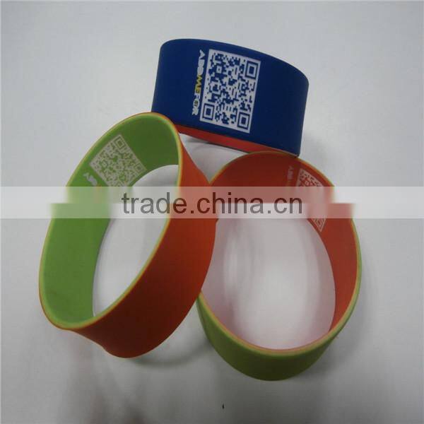 Customized QR code silicoen id bracelet for sports