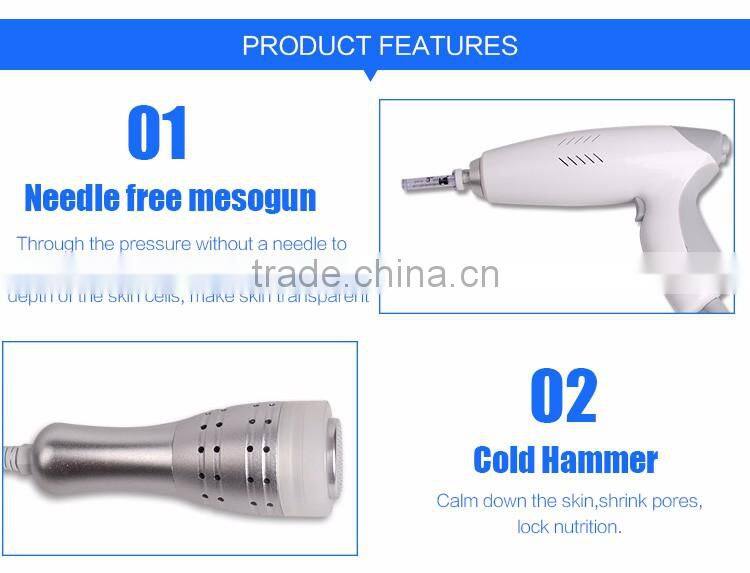 No needle mesotherapy machines skin whitening injection facial massager machine