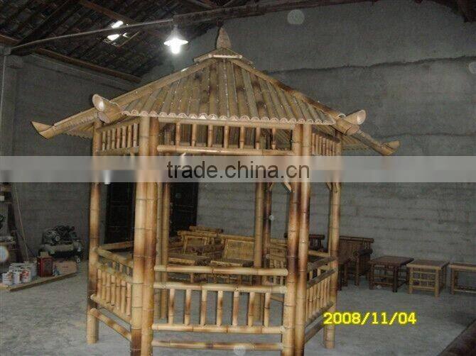 FD-20160316 Cheap garden bamboo gazebo/pavilion/house