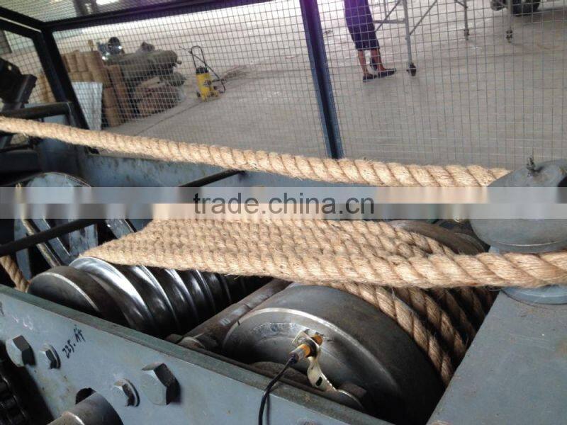 Multi-purpose twisted jute rope 3-strand natural color for sale