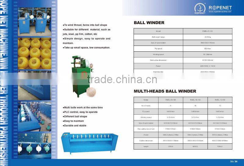 multi-heads ball winder/yarn ball machine semi-automatic/full automatic (20g-300g)