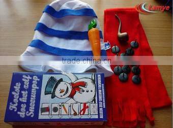 amazon hot sale 2017 snowman kit scarf hat christmas outdoor decorations