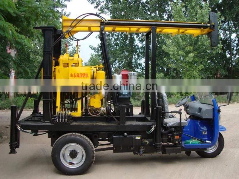 Three wheels protable core drilling rig for 100m and 200m 7