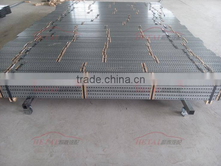 Galvanized square steel road sign post with holes