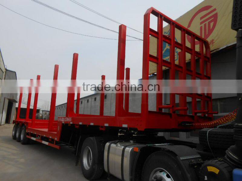 China Heavy Truck Log Delivery Semi-Trailer, Wood Carrier Truck Trailer for Sale