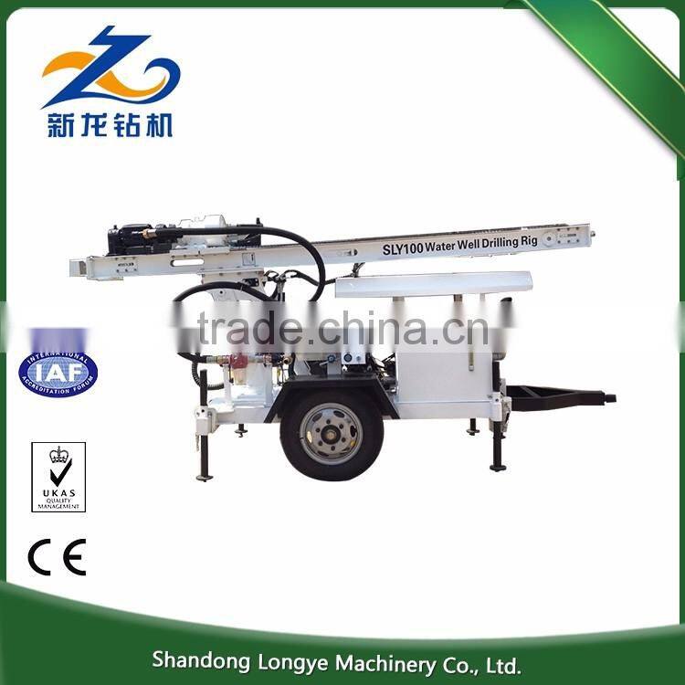 High quality 120m Depth SLY100 portable water well drilling rig, water well rig drilling machine portable