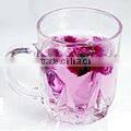 New Style heat-resistant borosilicate glass tea cup set with handle 450ML