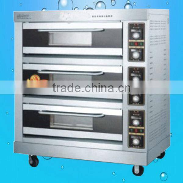 Hot sell 3 deck 6 trays gas bread baking oven,gas oven(ZQF-Y-3)