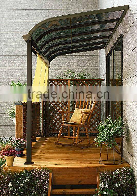 garden outdoor gazebo Balcony pergola pavilion with polycarbonate shed and Elegant design for sale