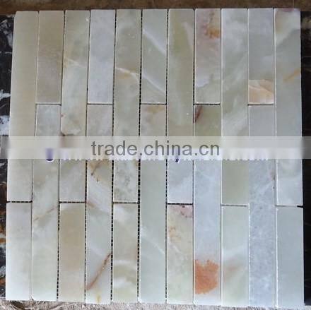 NEW PRICE LIGHT GREEN ONYX MOSAIC TILES COLLECTIONS