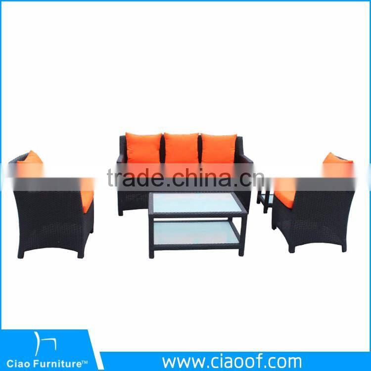 Cheap Factory Price Wicker Outdoor Furniture Lounge Sofa Set