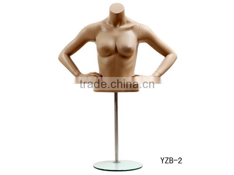 Sexy Realistic adjustable female half torso foam mannequin