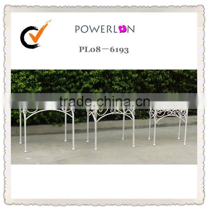 Lovely decorative antique standing wrought iron planter stands