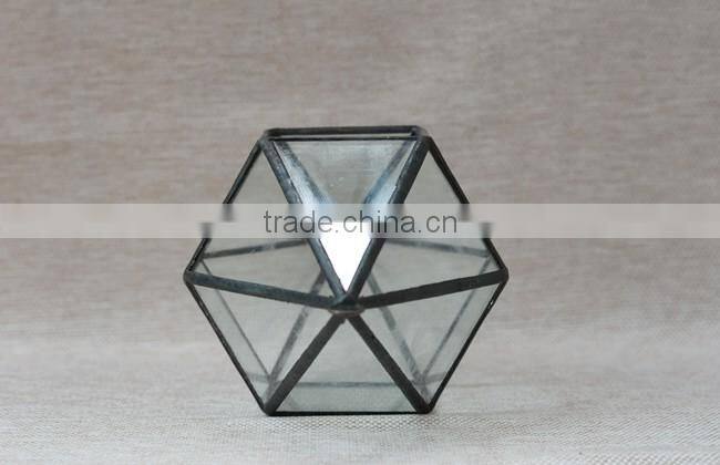 Indoor decor hanging geometric glass terrarium irregular hanging greenhouse