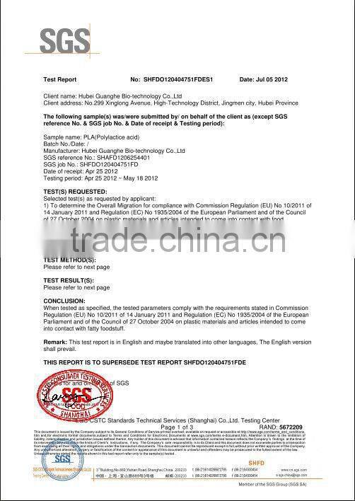 100% biodegradable and compostable PLA/polylactic acid plastic cup for ice cream