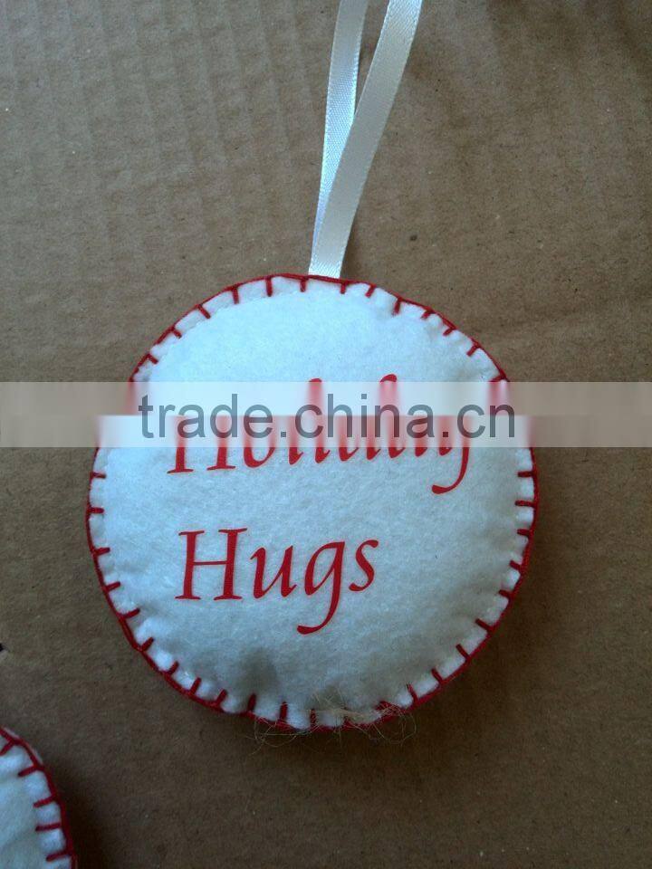 Felt handmade christmas decoration/christmas ornaments, round