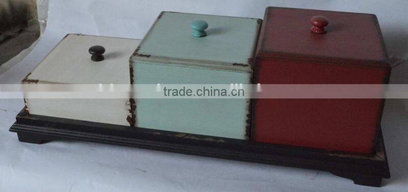 wooden drawers with antique line distressing