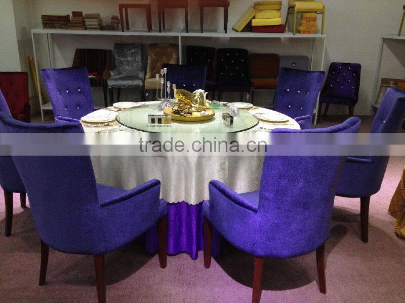 Classic Wooden Frame Upholstered fabric hotel sofa chair