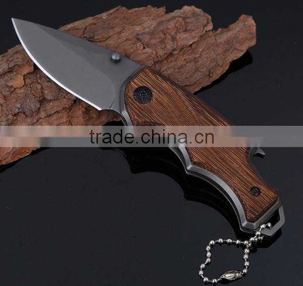 Camping folding pocket knife, outdoor survival fruit knife multi-function tool