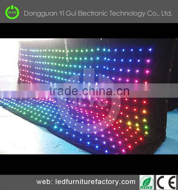 high quality indoor stage backdrops video LED curtain