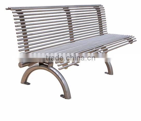 customized stainles steel outdoor bench