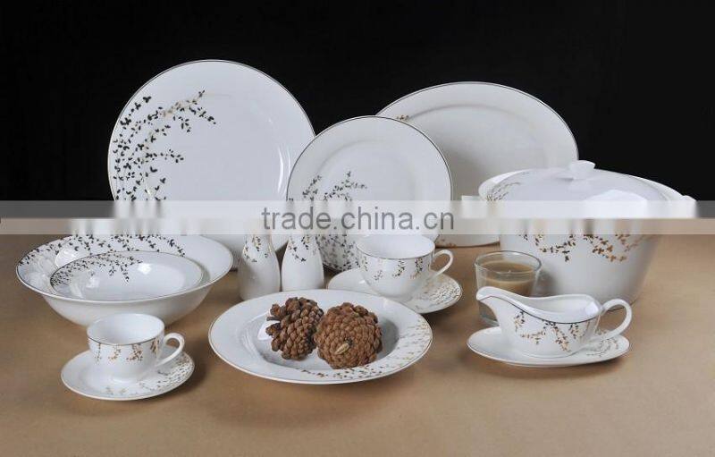 Fine Bone china New Bone china Porcelain Ceramic new design 36pcs Dinnerware opal 86pcs dinner set