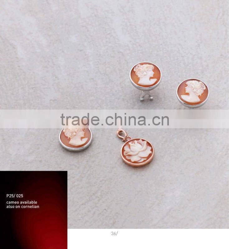 cameo Silver With Italy 925 sterling silver pendant