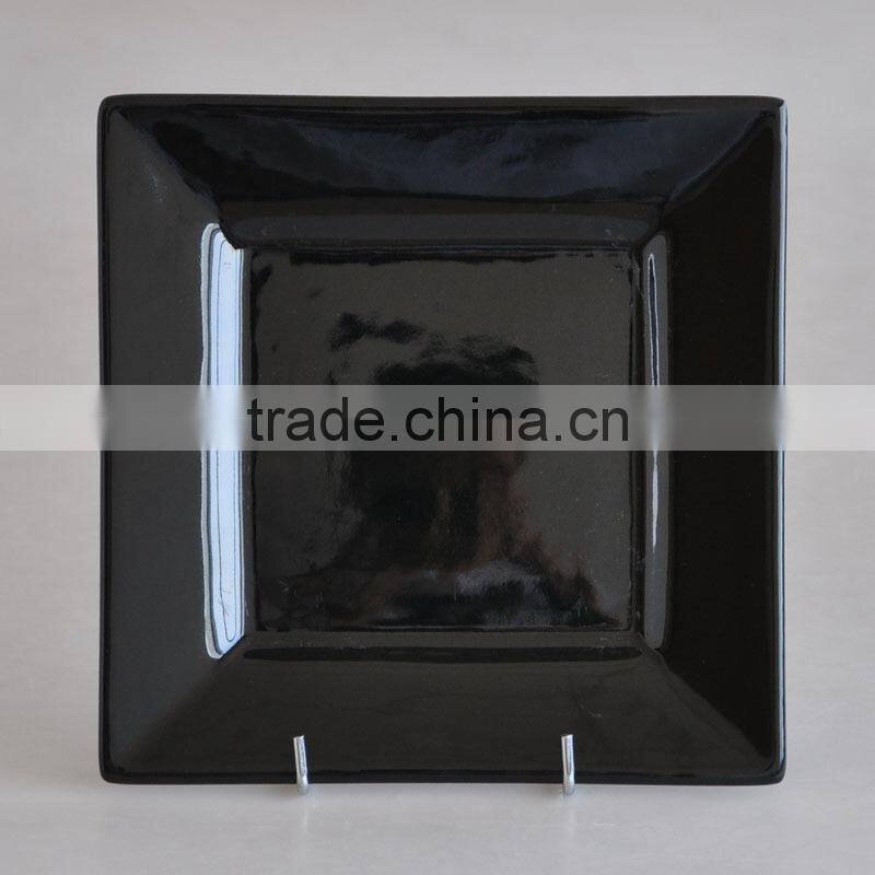 14"White Dinner Plate, Square Stoneware plate