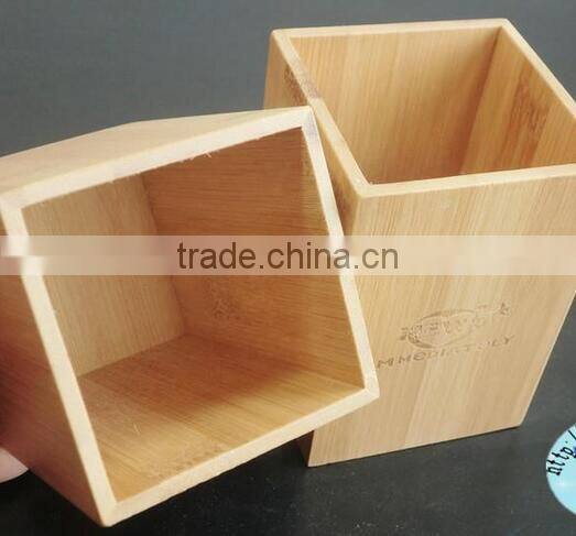 Factory Price wood pen container,colorful customized wooden pen container